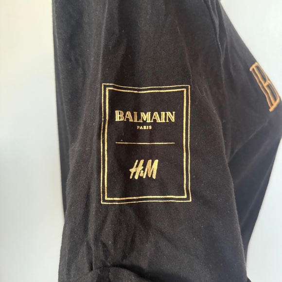Balmain x H&M Black T-Shirt for Women - Picture 3 of 6